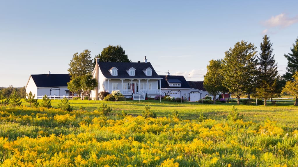 Country home on a large lot