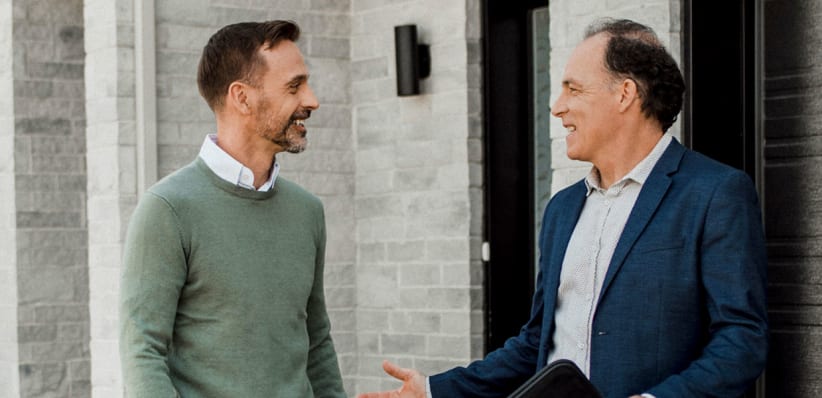 Visit a house with a real estate broker